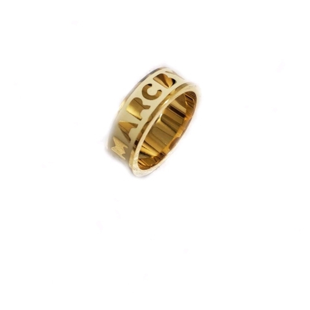 NWT Marc By Marc Jacobs Gold Cream Band Ring Size 8